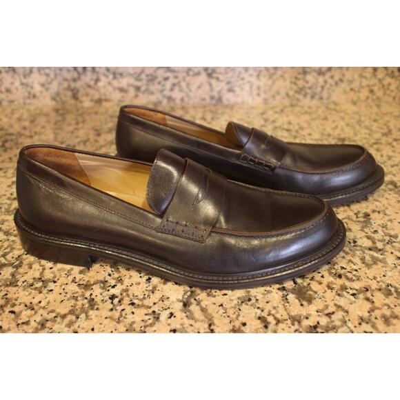 VICINI MENS brown leather loafer shoe size 42 us 11 (mens 710 main image 4